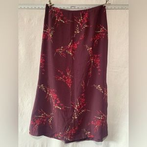 Hilliard & Hanson  Long A-line Floral Cottage Maxi Skirt Size XL